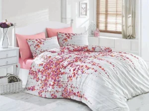 Комплект постільної білизни Majoli Time Pink Pembe 200x220см (BT_010078349)