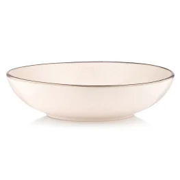 Фото тарелка суповая ardesto emilia 820мл, 20см бежевая (ar0720ebg)