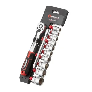 Набір головок торцевих з подовжувачем Intertool 3/8" 10-24мм 12шт (ET-8013)