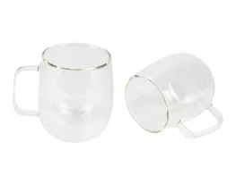 Фото набор стеклянных чашек bergner coffee & tea lovers 400мл 2 предмета (bg-20116-mm)