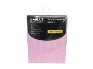 Шторка - фіранка для ванної MILLZ MRS-P-064 рожева поліестер 180х180см