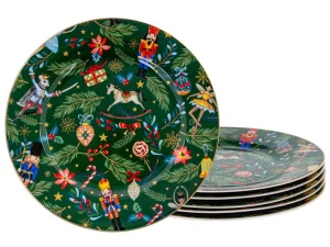 Набір тарілок Lefard Green Christmas 6 предметів 19см (922-071)