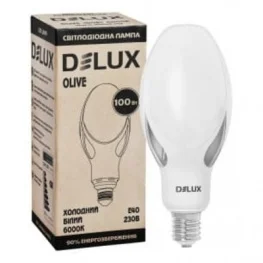 Фото светодиодная лампа delux olive 100w e40 6000k (90015385)