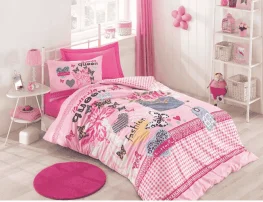 Фото комплект постельного белья cotton box queen pembe 160x220см (cb_08007752)