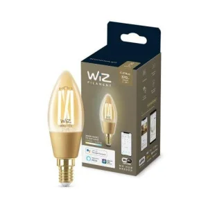 Фото лампа wiz smart e14 4,9w 25w 370lm c35 2000-5000k филаментная wi-fi (929003017701)