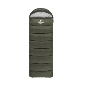Спальник с капюшоном Naturehike U250 NH20MSD07 левый темно-зеленый (6927595767214-L)