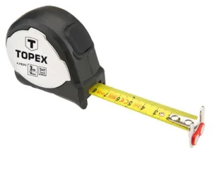 Рулетка Topex сталева стрічка 3мx16мм, магніт (27C373)