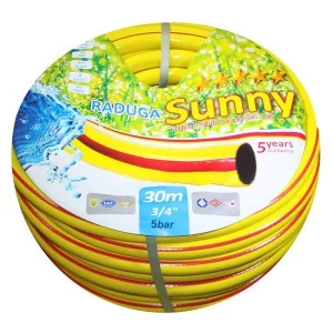 Шланг поливальний Evci Plastik Райдуга Sunny жовтий 3/4 дюйма, довжина 30 м