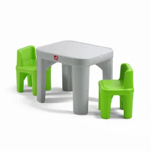 Фото набор: стол и 2 стула step 2 mighty my size table&chairs 50x35x35/48x64x64 см