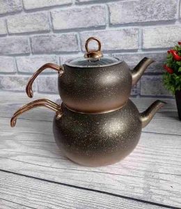 Двоярусний чайник O.M.S. 8210 3 предмети (OMS 8210-L-Bronze)