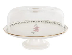 Тортівниця на ніжці з кришкою Alba ceramics Flower 30см (769-038)
