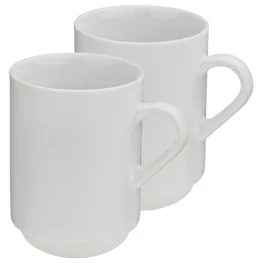 Фото набор чашек kela mattia белый 300мл 2 предмета (12749)