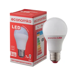 Світлодіодна лампа Economka LED A60 7W E27 2800K