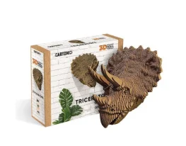 Фото картонный настенный конструктор cartonic 3d puzzle triceratops (cwtricer)