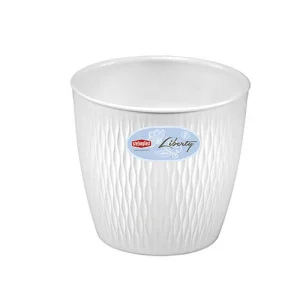 Горщик Stefanplast Liberty круглий білий 20х19см 4,6л (87200)