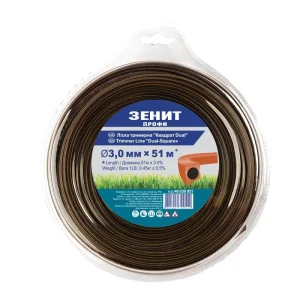 Леска для триммера Зенит Профи Квадрат DUAL 3,0мм/51м (40630051)