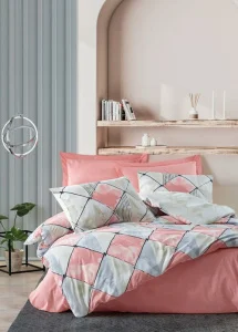 Комплект постільної білизни Cotton box Tetragon Pembe 200x220см (CB_010077762)