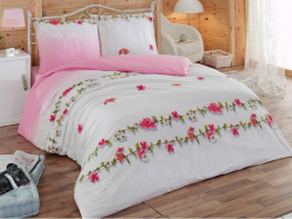 Фото комплект постельного белья classi 1,5 сп. 145x210 aylena розовый
