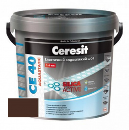Смесь для заполнения швов Ceresit  до 6 мм темно-коричневый 58 CE 40 Aquastatic 5 кг