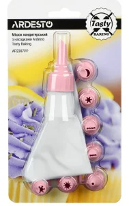 Мішок кондитерський з насадками Ardesto Tasty baking 2,5x8,5x1,7см (AR2307PP)