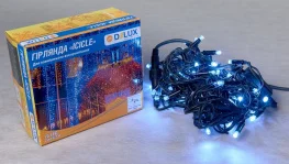 Фото гирлянда наружная delux icicle 75led 2x0,7м 18 flash ip44 белый (90020890)