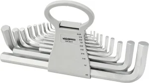 Набір ключів Whirlpower шестигранних 1/16 "- 3/4" Г-образні 17 шт. 158-2617