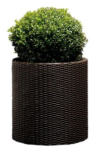 Плетений квітник Large Cylinder Planter коричневий