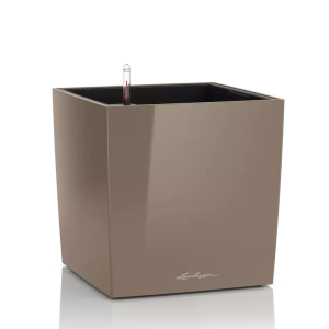 Фото вазон lechuza quadro premium 40 серо-коричневый 39x39x40см 31л (16365)
