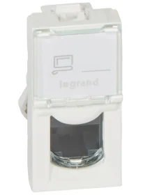 Розетка RJ45 Legrand Mosaic белый (076551)