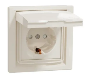 Розетка з кришкою Schneider Asfora EPH3100323 IP44 кремова
