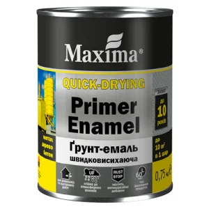 Грунт-эмаль Maxima быстросохнущая оранжевая глянцевая 0,75кг
