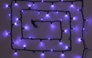 Фото гирлянда наружная delux string 100led ip44 en фиолетовый 2x5м (90015260)