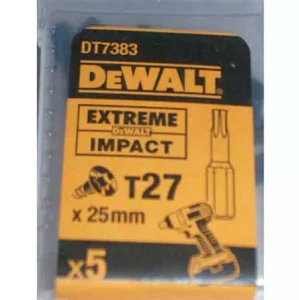 Біти ударні DeWALT IMPACT TORSION Т27, 25 мм, 5 шт (DT7383T)
