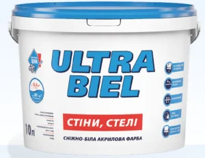 Фарба інтер'єрна акрилова Sniezka Ultra biel матова 14кг