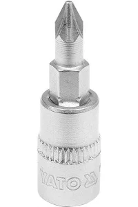 Головка торцева з бітою YATO Pozidriv 1/4" PZ1 37мм (YT-04417)