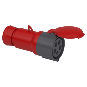 Розетка силова Schneider PratiKa 3Р+PЕ+N 32А 380В IP44 (PKF32M435)