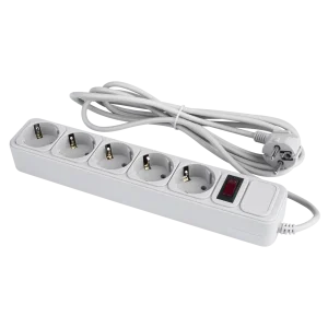 Фільтр-подовжувач мережевий LogicPower Grey LP-X5, 5 розеток, 3,0 із заземленням