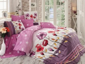 Комплект постільної білизни Majoli Amanda v2 Lila 200x220см (BT_010078254)