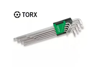 Набір ключів TORX TOPTUL T10-T50 9шт супердовгих з отвором (GAAL0915)