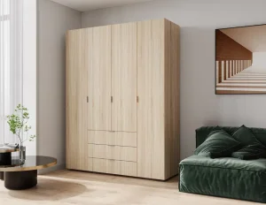 Шафа для одягу Doros Гелар 80397560 Дуб Cонома 155х49,5х203,4см (1782247284)