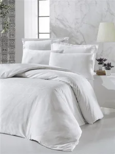 Комплект постільної білизни VICTORIA Deluxe Jacquard Sateen VALERIA білий 200x220см євро (48771_2,0)