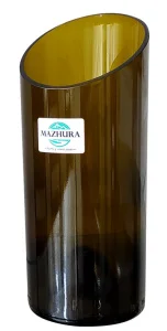 Ваза Mazhura скляна зі скосом 18,5см, d7см (mz708248)