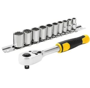 Набір головок торцевих з тріскачкою STANLEY 1/4" (STMT82666-0)