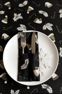 Фото чехол для приборов прованс шапочки на черном (037920)