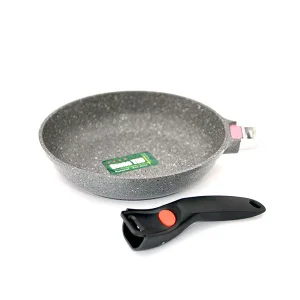 Пательня зі знімною ручкою Fissman LA GRANITE 20х4,9 см і темп міткою