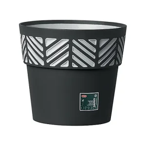 Горщик Stefanplast Opera Orfeo круглий графіт/світло-сірий 25х22см 7,5л (94753)