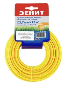 Волосінь для тримера Зеніт Квадрат 2,7мм/15м (40427015)