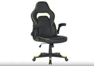 Крісло 2E GAMING HEBI Black/Green (2E-GC-HEB-BK)