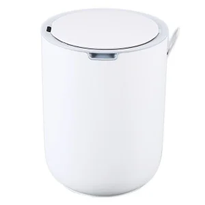 Фото мусорное ведро jah 6011 white waterproof сенсорное 8л (20257)