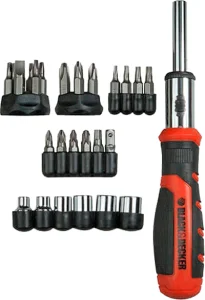 Викрутка BLACK+DECKER реверсивна з 29-ма змінними вставками BDHT0-62130